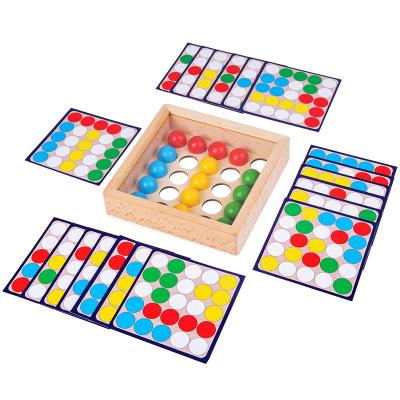 China Wooden Montessori Wooden Toys For Early Preschool Toy Rainbow Ball Matching Sensory Color Game Kids Education Cognitive Sorting Board for sale