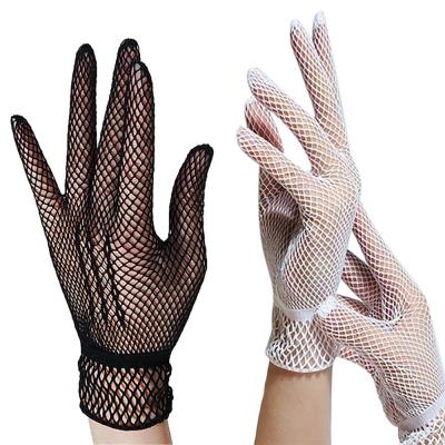 China Fashion Women Summer Workout Gloves Fishnet Glove Nylon Mesh Summer Women Mitten Animal Comfortable Solid Thin Gloves for sale