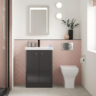 China Free Standing Modern Design Vanity Bathroom Cabinet 2020 New Materials Environmental Friendly Design for sale