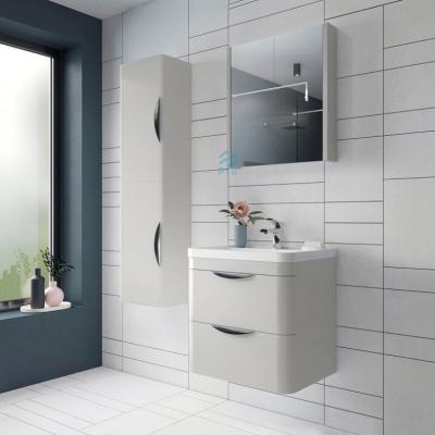 China Modern European Design Single Sink Light Gray Bathroom Cabinet for sale