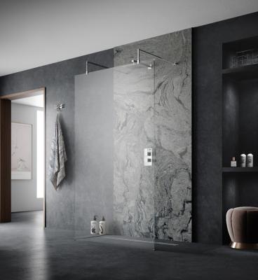 China Modern high end modern bathroom with sliding tempered glass door shower for sale