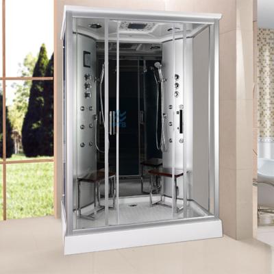 China Modern Simple High Tray 90*90 Shower Room Clear Glass Steam Shower for sale