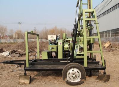 China Agricultural Small Wheeled Water Well Drilling Rig 200 Meter for sale