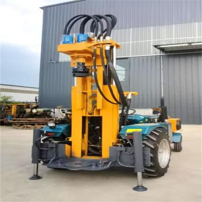 China JZF-200 Pneumatic Water Well Drilling Rig Tractor Mounted with DTH Hammer Rock Borehole for sale