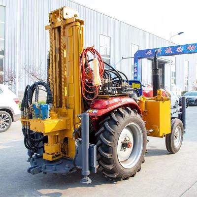 China Tractor Type Four Wheel Mobile Drilling Rig For Rural And Civilian Drilling Rigs for sale