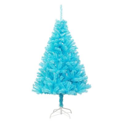 China Main Christmas Decor Factory Product Blue 150cm Shopping Mall Hotel Decorated With Encrypted Illuminated Christmas Tree for sale