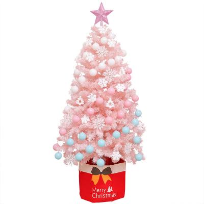 China Christmas Decor Flocking PVC Christmas Decoration Trees Tending Products Hot Pink MS 1.8m Christmas Decor OEM Welcomed As Pictures 3pcs Ds-002 for sale