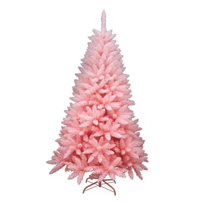 China MS 3pcs Salelime Cherry Gradient Promotional PVC Branches Pink 1.8m Store Decor Xmas Christmas Tree Indoor Decoration for sale