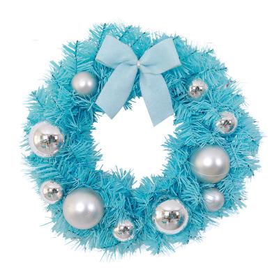 China New Rattan Christmas Decor Christmas Wreath Christmas Door Decorations Blue Door Hanging Rattan Window Stage Layout Props for sale