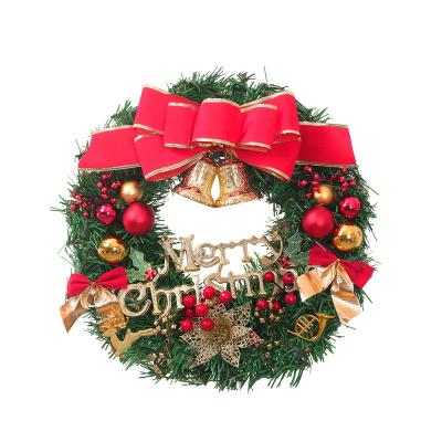 China Christmas Decor Christmas Decorations Wreath Door Christmas Mall Hanging Window Props 30/40CM Simulation Christmas Wreath for sale