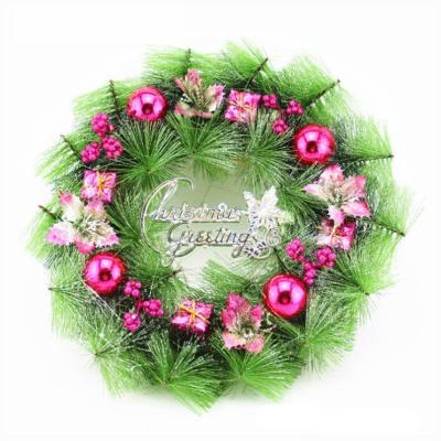 China Xmas Decor Christmas Wreath Christmas Door Decorations Stage Layout Rattan Circle Rattan Hanging Christmas Decoration Party Supplies for sale