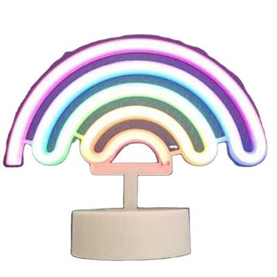 China New Christmas Decor Rainbow Battery Box USB Neon Lights Lights Decorative Modeling Christmas Wedding Lights for sale