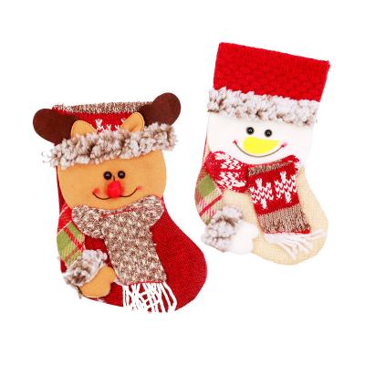 China Christmas Ornament Wool Christmas Stocking Candy Gift Bag Christmas Decor Christmas Stocking Bag for sale