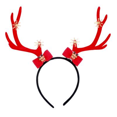 China Elk Fairy Hairpin Elk Ornament Christmas Decor Reindeer Antler Headdress Christmas Hairpin for sale