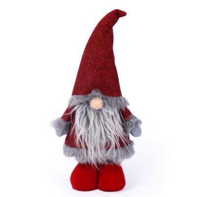 China Wholesale Pose Faceless Dwarf Figure Standing Doll Christmas Decor China Factory Christmas Red Christmas Ornament for sale