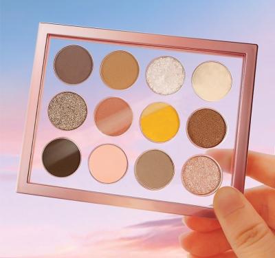 China Waterproof Custom Makeup Palette Private Label Transparent Palette Pigmented Makeup Eyeshadow Glitter Eyeshadow Palette for sale