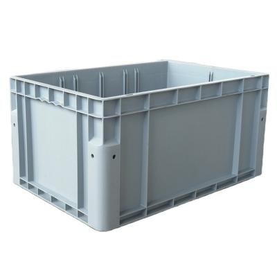 China 600x400x300 mm Stackable Solid Box Stackable Hard Plastic Storage Container for Warehouse for sale