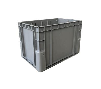 China 600x400x400 Mm Stackable Solid Box Durable And Stackable Hard Plastic Storage Container For Warehouse for sale