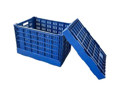 China Foldabe 600x400x400 mm Collapsible Stackable Mesh Type Plastic Swap Body Storage Box For Transport for sale