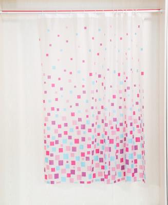 China Durable High End Printed Color Flat Panel Printed Shower Curtain for sale