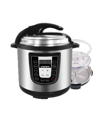 China Luxury Universal Electric Multi Liter Pressure Cooker LED White HOT Steel Glass Stainless Steel Pressure Cooker Stainless Time for sale