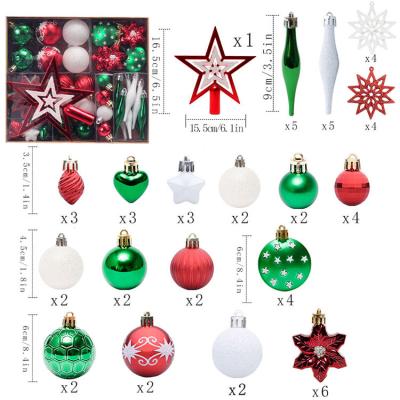 China 2022 Environmental Friendly Colored Unbreakable Tree Hang Balls Decor Wholesale Plastic Decorations Ornaments Christmas Ball for sale