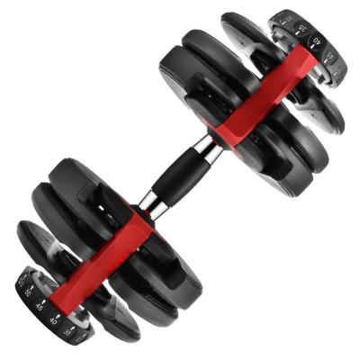 China Durable Standard 24KG Custom Logo Gym Equipment Adjustable Dumbbell Set For Body Workout Fitness for sale