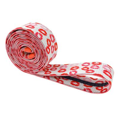 China Seamless Custom Long Printed Latex Fabric Exercise Bands Yoga Workout Resistance Loop Bands Fitness Elastic Booty Bands for sale