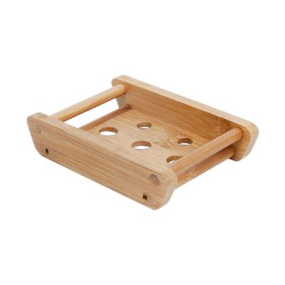 China Modern No Plastic Plant Eco-friendly Bamboo Soap Holder For Kitchen Home Bathroom Wooden Soap Dish Holders for sale