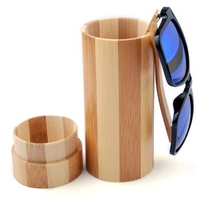 China Eco Friendly Glasses Box Sunglasses Packaging Boxes Round Natural Bamboo Sunglasses Case for sale