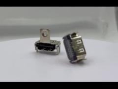 19 Pin Horizontal SMT HDMI Female Connector with screw hole