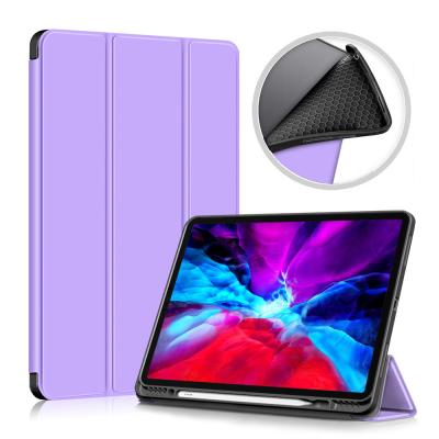 China Lightweight PU leather+TPU Triple Holder Cover For Ipad Pro 11 Inch 2021/2020/2018 Tablet Case for sale