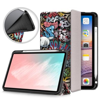 China Soft Lightweight TPU With Triple Pen Slot Case For Apple Ipad air4 2020 10.9 inch Tablet PC Leather Cover for sale