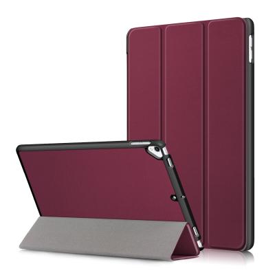 China Lightweight PU Leather Triple Flip Tablet Case For Apple Ipad 10.2/10.5 inch 2017/2019/2020 Smart Sleep Leather Stand Case for sale