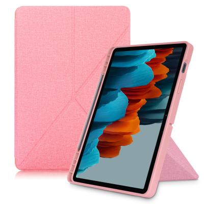 China Three Ways Support PU Leather + TPU Transformer Bracket Leather Cover For Samsung Galaxy Tab S7 11 inch SM-T870 SM-T875 Tablet Case for sale