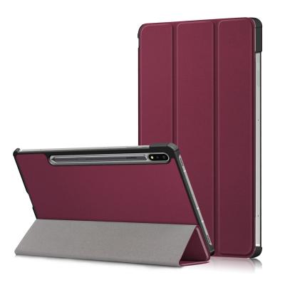 China Tri-Flold Feature PU Tablet Leather Cover For Samsung Galaxy Tab S7 Fe SM-T730 Case For Samsung SM-T735 SM-T736 SM-T738 Case for sale