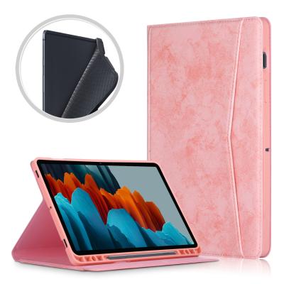 China Two Ways Backing PU Leather Sewing Machine+TPU Soft Shell For Samsung Galaxy Tab S7 FE 12.4 SM-T730 SM-T735 SM-T736 SM-T738 Tablet Case for sale