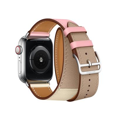 China Fashion Leather Straps For Women 45mm Genuine Apple Watch 38mm 40mm 41mm 42mm 44mm Leather Straps for sale