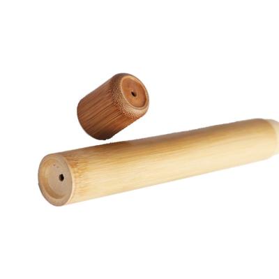 China Custom Eco-Friendly Eco-Friendly Bamboo Wooden Laser Engraved Wooden Toothbrush Tube Travel Toothbrush Tube for sale