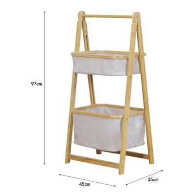 China Modern Bamboo Collapsible Laundry Basket Bathroom Hamper Frame Folding Laundry Hamper for sale