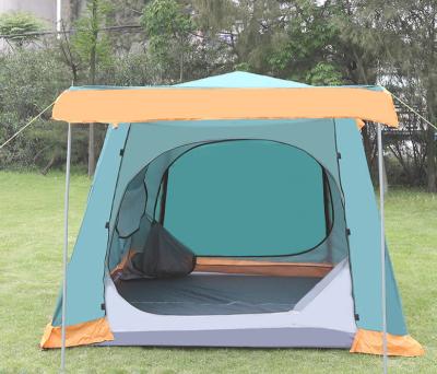 China Extended Type Outdoor Family Camping Adventure 3-4 Person Double Layer Waterproof Large 3 Season Travel Tent for sale