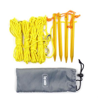 China Tent Peg Ropes Kit for Camping Tent Tarp Shelter Tent Kit Bag 4 for sale