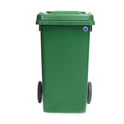 China Durable Outdoor PE Trash Plastic Waste Bins Viable 100 Liter Trash Can for sale