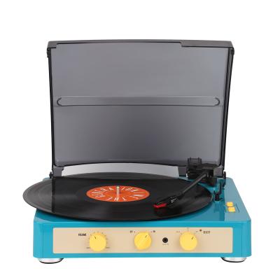 China Top Selling Turntable Record Player Turntable For Vinyl Records 3 Speed ​​With AUX Stereo Speakers Belt Driven Vintage. IN THE AUX OUTPUT. BT 3*2w for sale