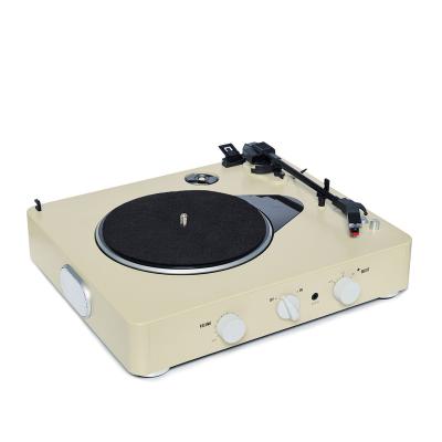 China Turntable playing/aux. in /aux /pitch/Bluetooth Thailand factory ODM 3 speed BlackTurntable vintage player built in aux speakers. in AUX cream. of OUT/Bluetoth /Eaphone/3 *2w for sale