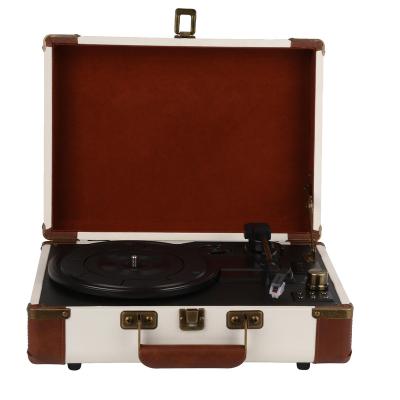 China Turntable Vinyl Record Player, 3 speed record player case with built in line aux input. 3W*2 Speakers RCA Out / Earphone for sale