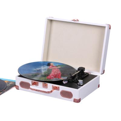 China Turntable Suitcase Record Player Turntable, 3 speed record player case with built in line aux input. 3W*2 Speakers RCA Out / Earphone for sale