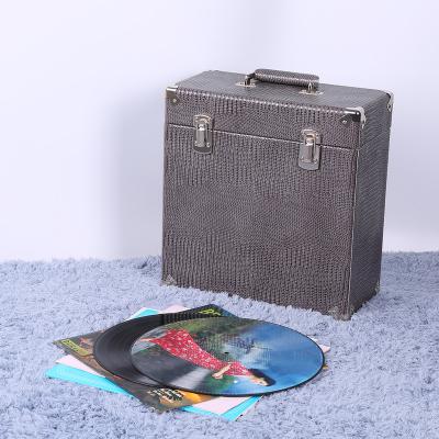 China Victrola Vintage Retro Vinyl Leather Record Storage Carrying Case For 45+ Discs (Dust/Scratch Free) - Silver-12Inch 42x 50 x 54cm for sale