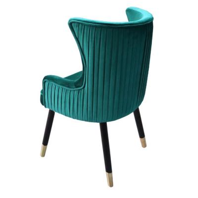 China Soft And Comfortable VISON Armchairs Vintage Velvet Dining Chairs Living Room Green Velvet Accent Armchair for sale