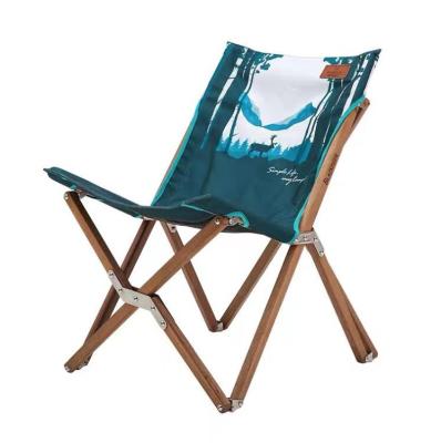 China 2022 Modern simple outdoor folding camp furniture camp folding chair VISON wood chair for sale